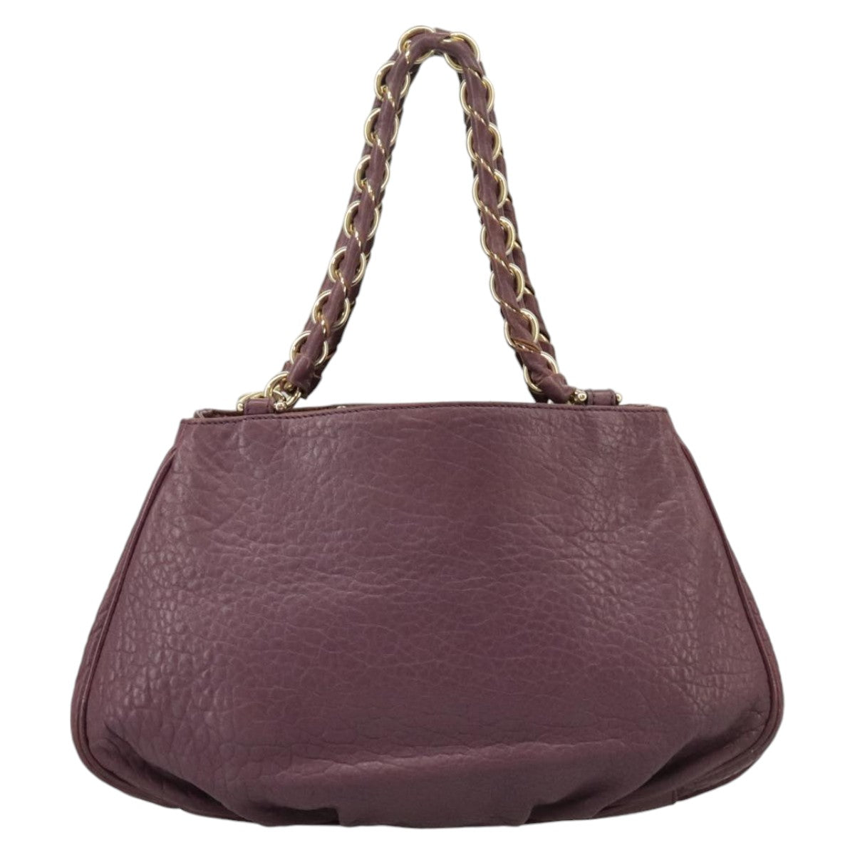 FENDI Hand Bag Leather Purple 8BR615 Auth fm4167