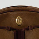 CARTIER Must Line Shoulder Bag Leather Yellow Gold Auth fm4175-17