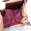 CARTIER Must Line Shoulder Bag Leather Yellow Gold Auth fm4175-23