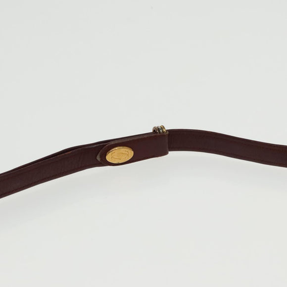 CARTIER Must Line Shoulder Bag Leather Yellow Gold Auth fm4175