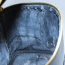 CHANEL Bicolore Vanity Cosmetic Pouch Caviar Skin Black Gold CC Auth fm4192-17