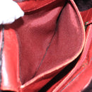 CHANEL Tote Bag Mouton Red Brown CC Auth fm4194-19