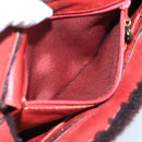 CHANEL Tote Bag Mouton Red Brown CC Auth fm4194-20