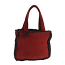 CHANEL Tote Bag Mouton Red Brown CC Auth fm4194-13