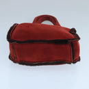 CHANEL Tote Bag Mouton Red Brown CC Auth fm4194-5