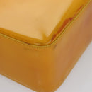 CHANEL Tote Bag Enamel Yellow CC Auth fm4195-8