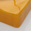 CHANEL Tote Bag Enamel Yellow CC Auth fm4195-16