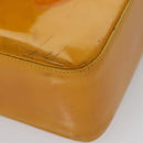 CHANEL Tote Bag Enamel Yellow CC Auth fm4195-17