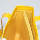 CHANEL Tote Bag Enamel Yellow CC Auth fm4195-18