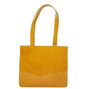 CHANEL Tote Bag Enamel Yellow CC Auth fm4195-13
