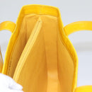 CHANEL Tote Bag Enamel Yellow CC Auth fm4195-22