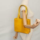 CHANEL Tote Bag Enamel Yellow CC Auth fm4195-24