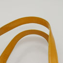 CHANEL Tote Bag Enamel Yellow CC Auth fm4195-14