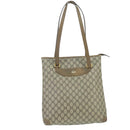GUCCI GG Supreme Tote Bag PVC Leather Beige Gold 89 02 905 Auth fm4228-1