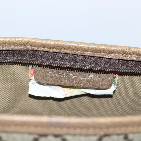 GUCCI GG Supreme Tote Bag PVC Leather Beige Gold 89 02 905 Auth fm4228