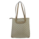 GUCCI GG Supreme Tote Bag PVC Leather Beige Gold 89 02 905 Auth fm4228-3