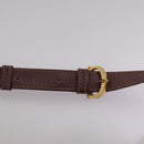 CARTIER Shoulder Bag Leather Bordeaux Gold Auth fm4247-10