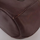 CARTIER Shoulder Bag Leather Bordeaux Gold Auth fm4247-17