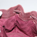 CARTIER Shoulder Bag Leather Bordeaux Gold Auth fm4247-18