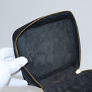 CHANEL Bicolore Vanity Cosmetic Pouch Caviar Skin Black Gold CC Auth fm4250-10
