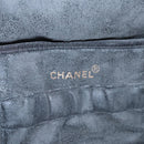 CHANEL Bicolore Vanity Cosmetic Pouch Caviar Skin Black Gold CC Auth fm4250-18
