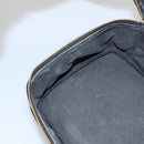 CHANEL Bicolore Vanity Cosmetic Pouch Caviar Skin Black Gold CC Auth fm4250-20