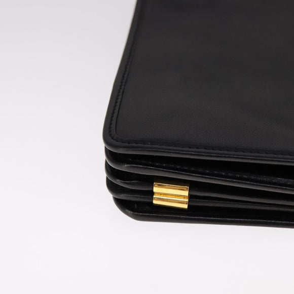 Christian Dior Shoulder Bag Leather Black Auth fm4252