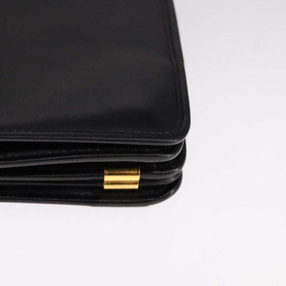 Christian Dior Shoulder Bag Leather Black Auth fm4252