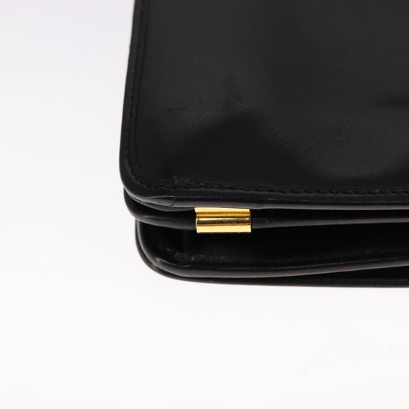 Christian Dior Shoulder Bag Leather Black Auth fm4252