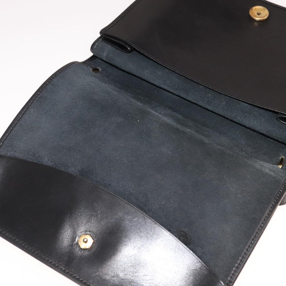 Christian Dior Shoulder Bag Leather Black Auth fm4252