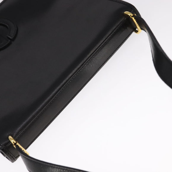 Christian Dior Shoulder Bag Leather Black Auth fm4252