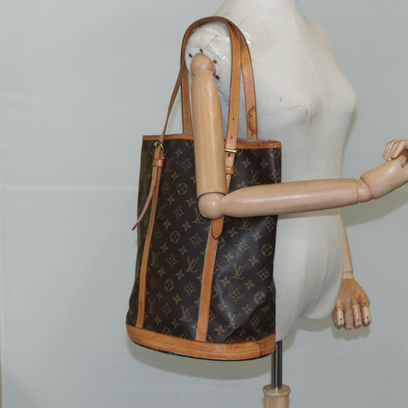 LOUIS VUITTON Monogram Bucket GM Shoulder Bag M42236 LV Auth fm4258