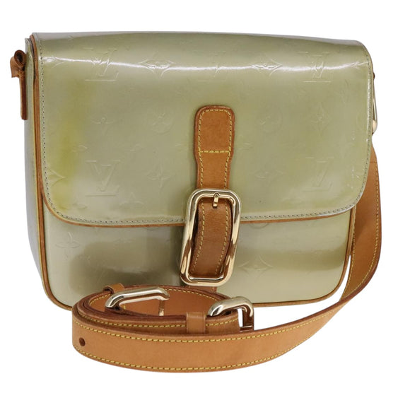 LOUIS VUITTON Monogram Vernis Christie GM Shoulder Bag Gris M91148 Auth fm4264