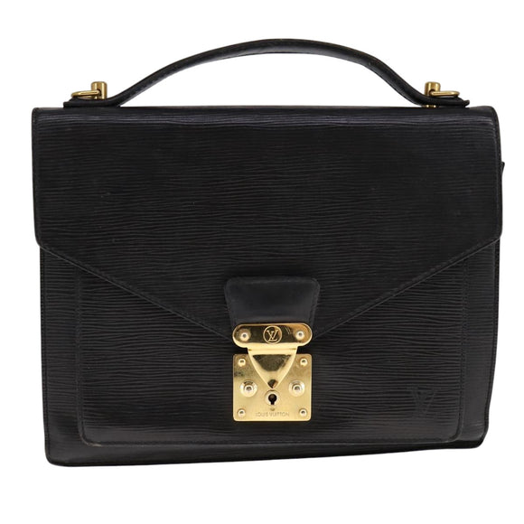 LOUIS VUITTON Epi Monceau 28 Hand Bag Black M52122 LV Auth fm4266