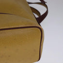 CARTIER Shoulder Bag Leather Yellow Auth fm4267-14