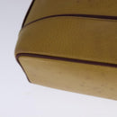 CARTIER Shoulder Bag Leather Yellow Auth fm4267-15