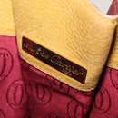 CARTIER Shoulder Bag Leather Yellow Auth fm4267-11