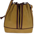 CARTIER Shoulder Bag Leather Yellow Auth fm4267-2
