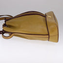 CARTIER Shoulder Bag Leather Yellow Auth fm4267-3