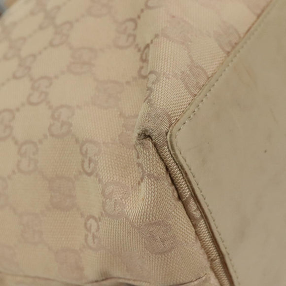 GUCCI GG Canvas Tote Bag Beige 31243 Auth fm4274
