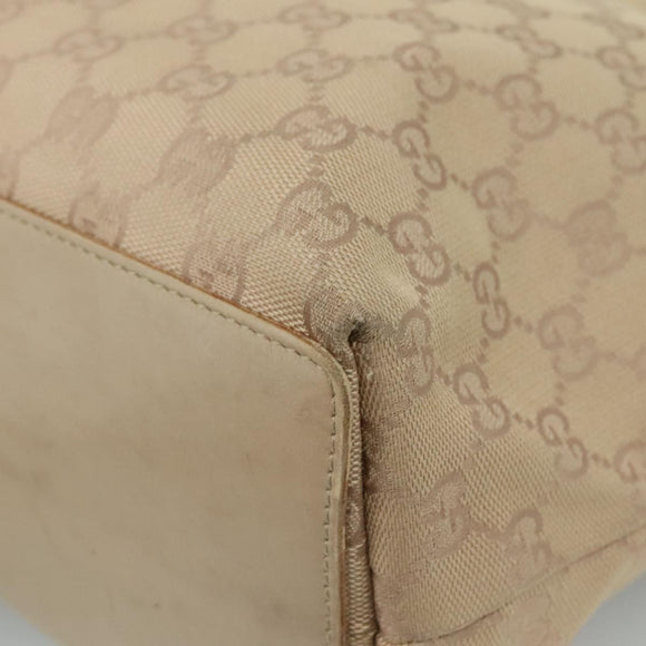 GUCCI GG Canvas Tote Bag Beige 31243 Auth fm4274