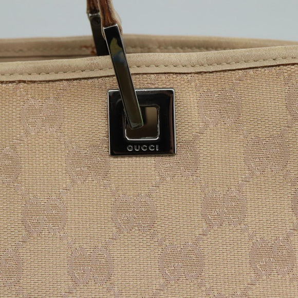 GUCCI GG Canvas Tote Bag Beige 31243 Auth fm4274