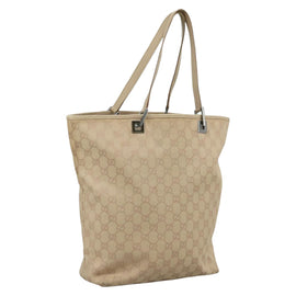 GUCCI GG Canvas Tote Bag Beige 31243 Auth fm4274