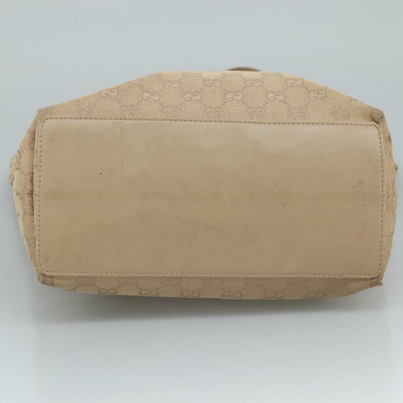 GUCCI GG Canvas Tote Bag Beige 31243 Auth fm4274