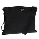 PRADA Shoulder Bag Nylon Black Auth fm4279-1
