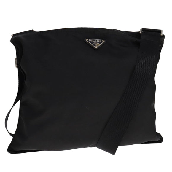 PRADA Shoulder Bag Nylon Black Auth fm4279
