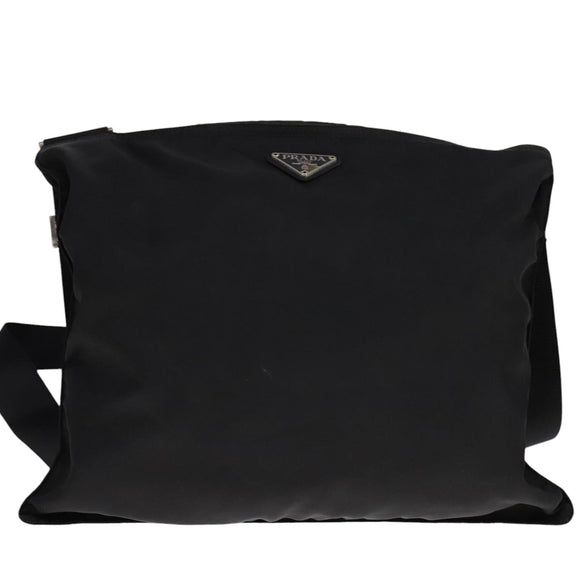 PRADA Shoulder Bag Nylon Black Auth fm4279
