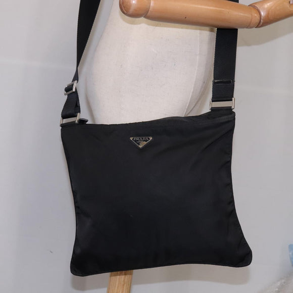 PRADA Shoulder Bag Nylon Black Auth fm4279