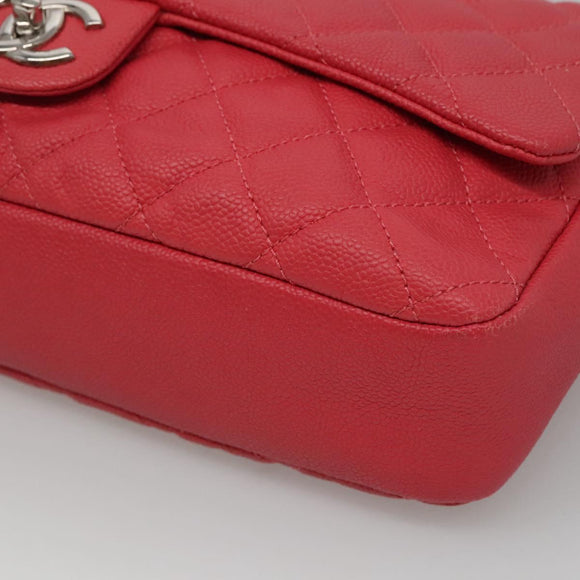 CHANEL Matelasse 31 Chain Shoulder Bag Calf Skin Pink CC Auth fm4289V