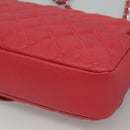 CHANEL Matelasse 31 Chain Shoulder Bag Calf Skin Pink CC Auth fm4289V-15